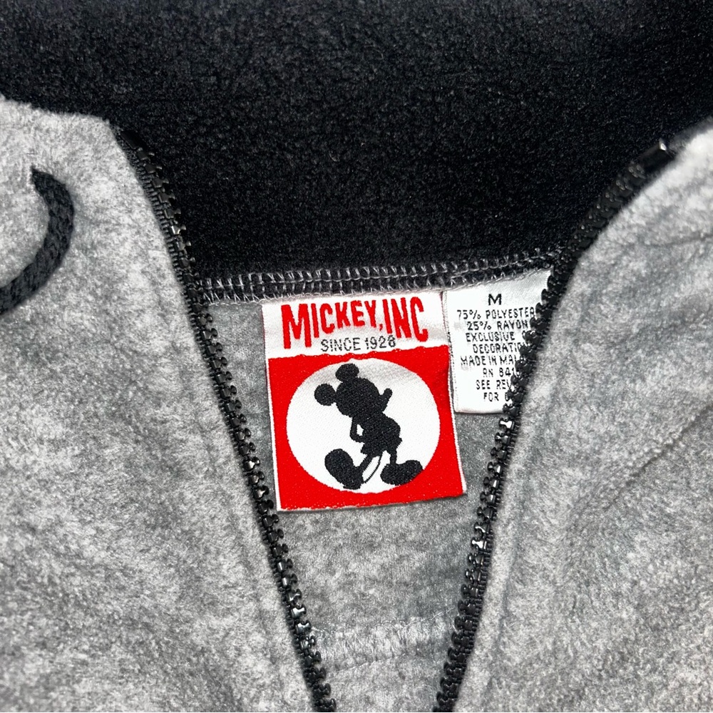 Mickey inc Walt Disney World Men’s Sweater Size Medium Gray 1/4 Zip - Picture 11 of 14